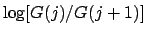 $\log[G(j)/G(j+1)]$
