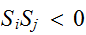 $S_{i}S_{j}<0$