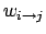 $w_{i\rightarrow j}$