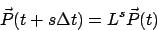 \begin{displaymath}
\vec{P}(t+ s \Delta t) = L^s \vec{P}(t)
\end{displaymath}