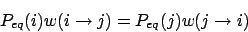 \begin{displaymath}
P_{eq}(i) w(i\rightarrow j)
= P_{eq}(j) w(j\rightarrow i)
\end{displaymath}