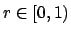 $r\in [0,1)$