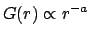 $G(r)\propto r^{-a}$