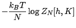 $\displaystyle - \frac{k_BT}{N} \log Z_N[h,K]$